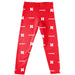 University of Nebraska Huskers Vive La Fete Girls Game Day All Over Two Logos Elastic Waist Classic Play Red Leggings Ti