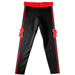 University of Nebraska Huskers Vive La Fete Girls Game Day Black with Red Stripes Leggings Tights