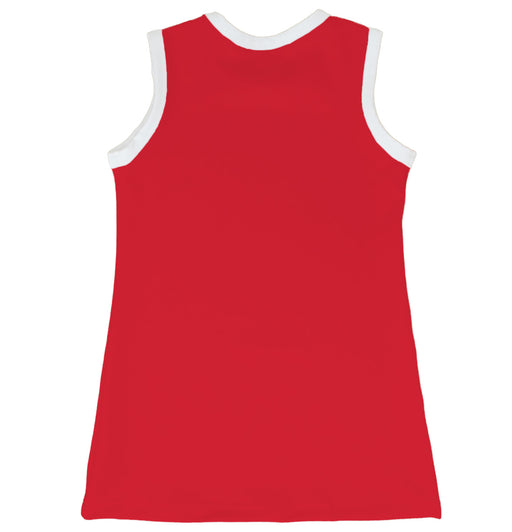 University of Nebraska Huskers Sleeveless Cheerleader A Line Dress White and Red - Vive La Fête - Online Apparel Store
