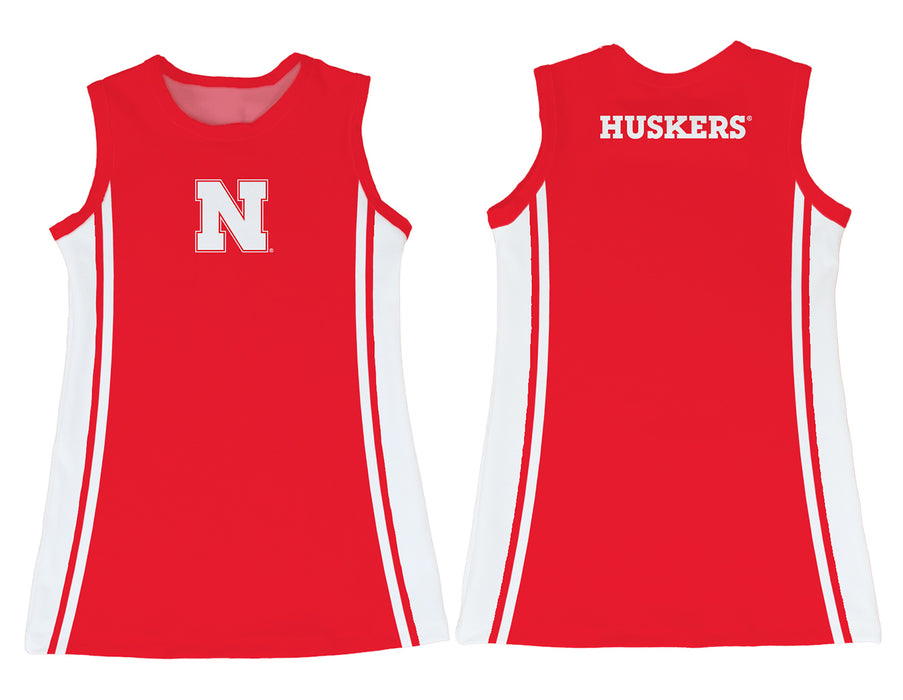 University of Nebraska Huskers Sleeveless Cheerleader A Line Dress Red - Vive La Fête - Online Apparel Store