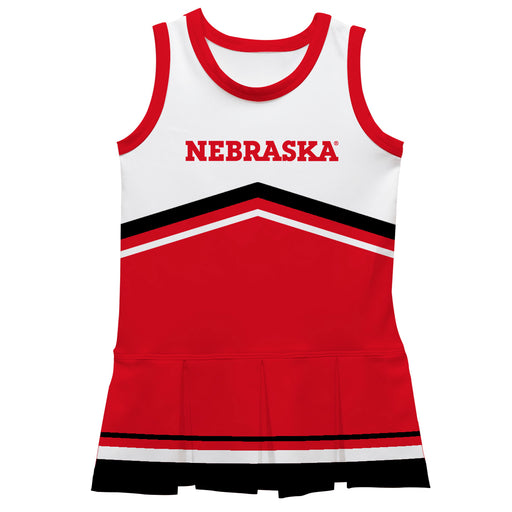 University of Nebraska Huskers Vive La Fete Game Day White and Red Sleeveless Chearleader Dress