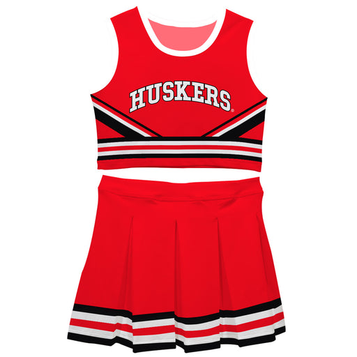 University of Nebraska Huskers Vive La Fete Game Day Red Sleeveless Chearleader Set