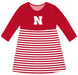 University of Nebraska Huskers Vive La Fete Girls Game Day Long Sleeve Red Stripe on Skirt - Vive La Fête - Online Apparel Store