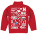 University of Nebraska Huskers Hand Sketched Vive La Fete Impressions Artwork Red Boys Quarter Zip Pullover V1 - Vive La Fête - Online Apparel Store