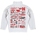 University of Nebraska Huskers Hand Sketched Vive La Fete Impressions Artwork White Boys Quarter Zip Pullover V1 - Vive La Fête - Online Apparel Store