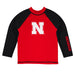 University of Nebraska Huskers Vive La Fete Logo Red Long Sleeve Raglan Rashguard