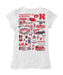 University of Nebraska Huskers Hand Sketched Vive La Fete Impressions Artwork White Girls Cotton Short Sleeve Tee - Vive La Fête - Online Apparel Store