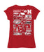 University of Nebraska Huskers Hand Sketched Vive La Fete Impressions Artwork Red Girls Cotton Short Sleeve Tee - Vive La Fête - Online Apparel Store