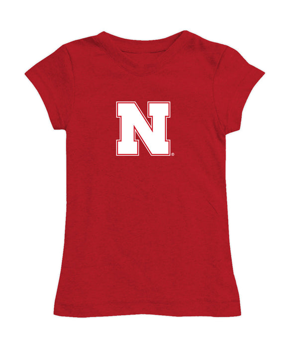 Nebraska Huskers Girl´s Fitted Cotton T-shirt Red