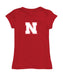 Nebraska Huskers Girl´s Fitted Cotton T-shirt Red