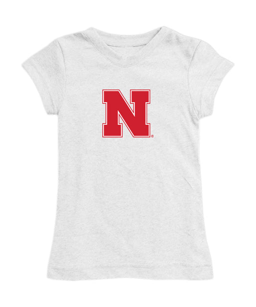 Nebraska Huskers Girl´s Fitted Cotton T-shirt White