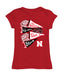 University of Nebraska Huskers Girl´s Fitted Cotton T-shirt Red