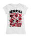 University of Nebraska Huskers Girl´s Fitted Cotton T-shirt White