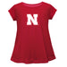 Nebraska Huskers Short Sleeve Youth Cotton Top Red