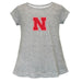 Nebraska Huskers Short Sleeve Youth Cotton Top Grey
