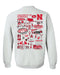 University of Nebraska Huskers Hand Sketched Vive La Fete Impressions Red Crew Neck Sweatshirt for Women - Vive La Fête - Online Apparel Store