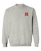 University of Nebraska Huskers Hand Sketched Vive La Fete Impressions Gray Crew Neck Sweatshirt for Women