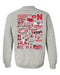 University of Nebraska Huskers Hand Sketched Vive La Fete Impressions Red Crew Neck Sweatshirt for Women - Vive La Fête - Online Apparel Store