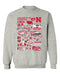 University of Nebraska Huskers Hand Sketched Vive La Fete Impressions Grey Cotton Crewneck Sweatshirt for Women