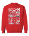 University of Nebraska Huskers Vive La Fete Impressions Red Cotton Crewneck Sweatshirt for Women