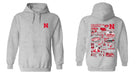 University of Nebraska Huskers Hand Sketched Vive La Fete Impressions Red Hoodies for Women - Vive La Fête - Online Apparel Store