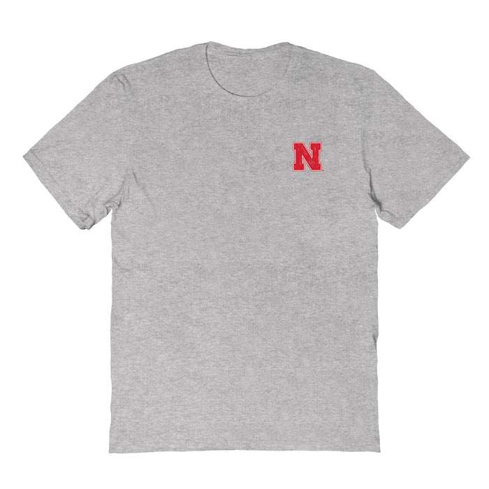 Nebraska Huskers Vive La Fete Impressions Artwork Grey Womens Cotton Tshirt