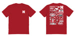 Nebraska Huskers Vive La Fete Impressions Artwork Red Womens Cotton Tshirt - Vive La Fête - Online Apparel Store