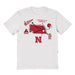 University of Nebraska Huskers Hand Sketched Vive La Fete Impressions Icones White T-shirt for Women