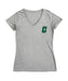 UNC Charlotte 49ers Hand Sketched Vive La Fete Impressions Artwork Grey Women Cotton Short Sleeve V-Neck Tshirt