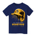 UNC Greensboro Spartans UNCG Original Dripping Baseball Helmet Navy T-Shirt Cotton by Vive La Fete