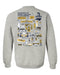 UNC Greensboro Spartans UNCG Hand Sketched Vive La Fete Impressions Artwork Navy Crew Neck Sweatshirt for Women - Vive La Fête - Online Apparel Store