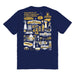 UNC Greensboro Spartans UNCG Vive La Fete Impressions Artwork Navy Womens Cotton Tshirt - Vive La Fête - Online Apparel Store