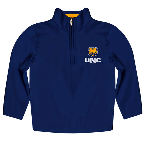 University of Northern Colorado Bears UNC Vive La Fete Game Day Solid Blue Quarter Zip Pullover Sleeves