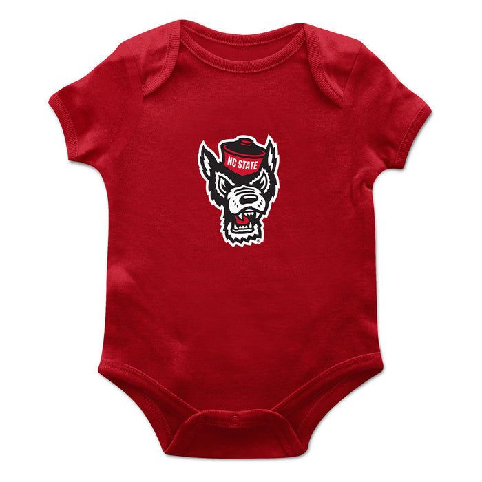 North Carolina State Wolfpacks Cotton Short Sleeve Bodysuit Red