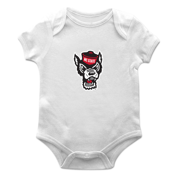 North Carolina State Wolfpacks Cotton Short Sleeve Bodysuit White