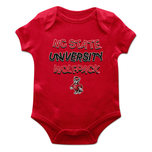 NC State Wolfpack Vive La Fete Infant Game Day Red Short Sleeve Bodysuit