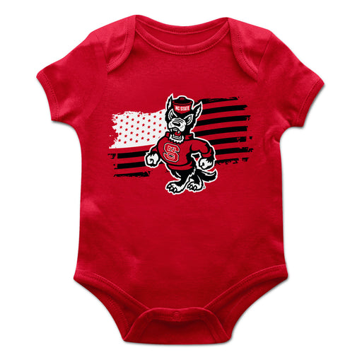 NC State Wolfpack Vive La Fete Infant Game Day Red Short Sleeve Bodysuit