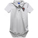 North Carolina State Embroidered White Solid Knit Boys Polo Bodysuit