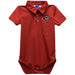 North Carolina State Embroidered Red Solid Knit Boys Polo Bodysuit