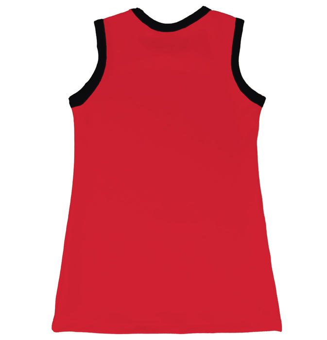 NC State Wolfpack Sleeveless Cheerleader A Line Dress White and Red - Vive La Fête - Online Apparel Store