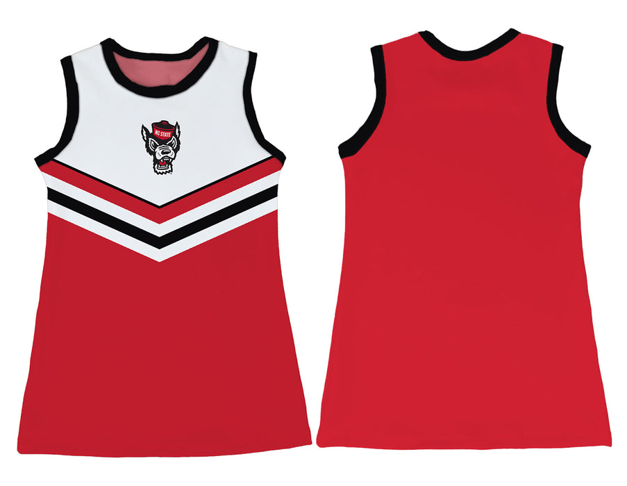 NC State Wolfpack Sleeveless Cheerleader A Line Dress White and Red - Vive La Fête - Online Apparel Store