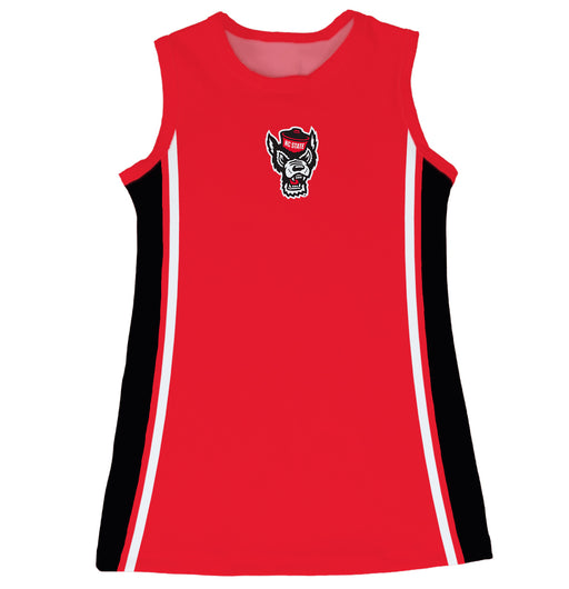 NC State Wolfpack Sleeveless Cheerleader A Line Dress Red
