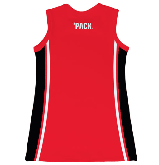 NC State Wolfpack Sleeveless Cheerleader A Line Dress Red - Vive La Fête - Online Apparel Store