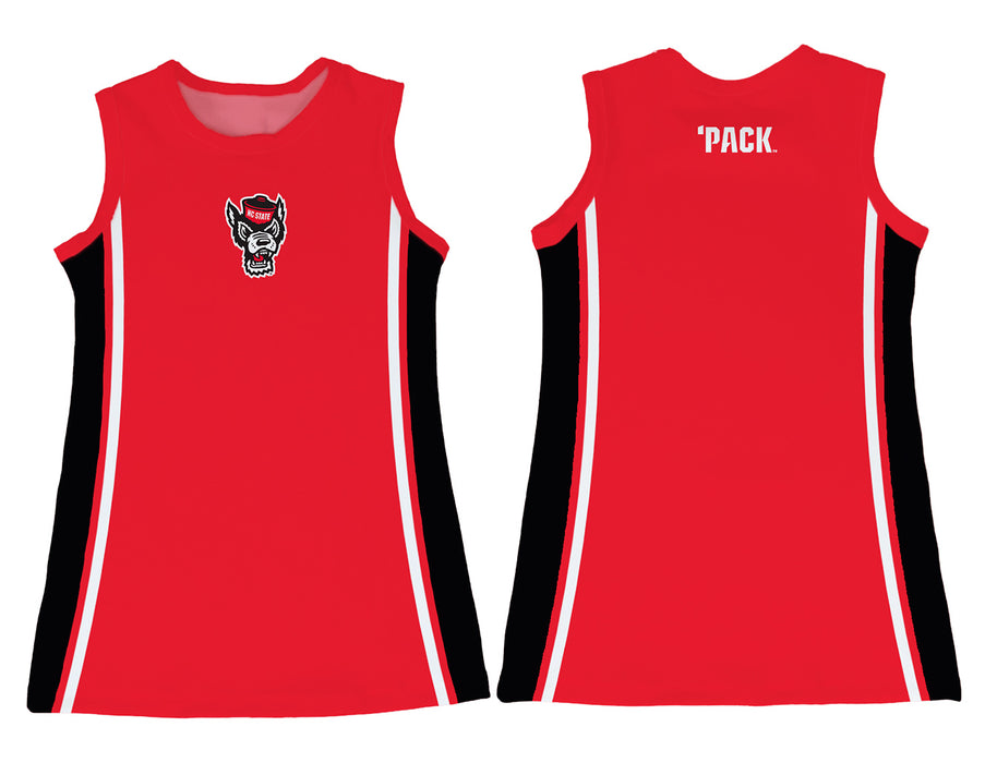 NC State Wolfpack Sleeveless Cheerleader A Line Dress Red - Vive La Fête - Online Apparel Store