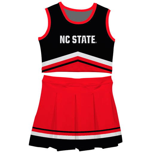 NC State Wolfpack Vive La Fete Game Day Black and Red Sleeveless Chearleader Set