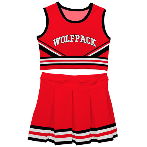 NC State Wolfpack Vive La Fete Game Day Red Sleeveless Chearleader Set