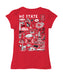 North Carolina State Wolfpacks Hand Sketched Vive La Fete Impressions Artwork Red Girls Cotton Short Sleeve Tee - Vive La Fête - Online Apparel Store