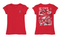 North Carolina State Wolfpacks Hand Sketched Vive La Fete Impressions Artwork Red Girls Cotton Short Sleeve Tee - Vive La Fête - Online Apparel Store