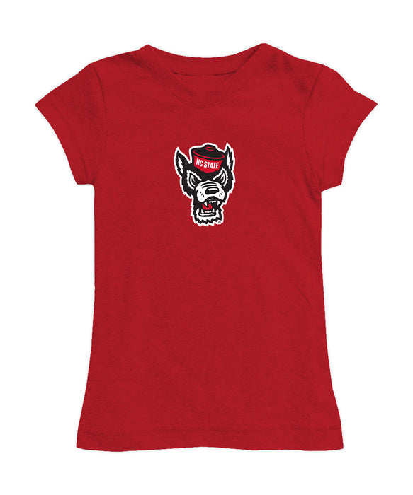 North Carolina State Wolfpacks Girl´s Fitted Cotton T-shirt Red