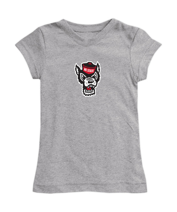 North Carolina State Wolfpacks Girl´s Fitted Cotton T-shirt Grey